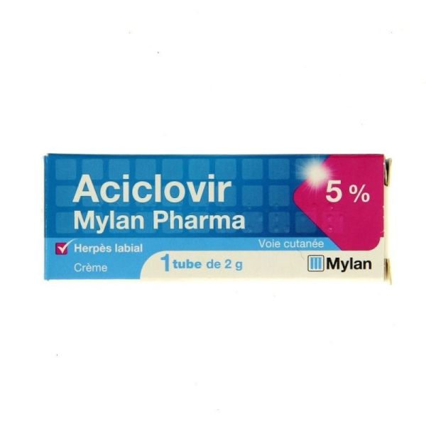 Aciclovir Mylan 5% Creme Tub/2