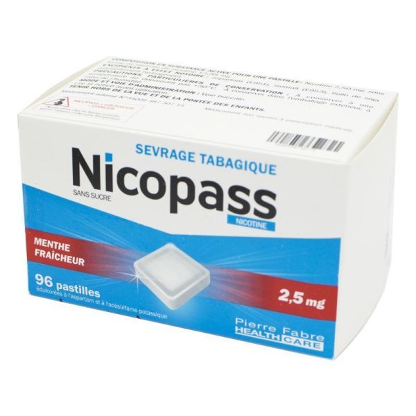 Nicopass 2.5mg Menthe Pastille