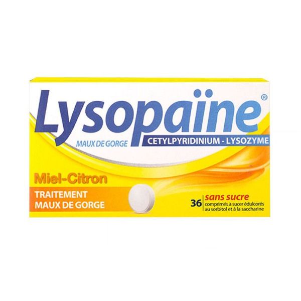 Lysopaine Miel S/sucre Cpr Bte
