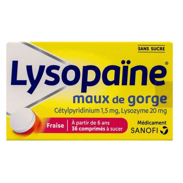 Lysopaine Cetyl Fraise Cpr S/s